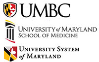 Logos of UMBC, UMSOM and USM